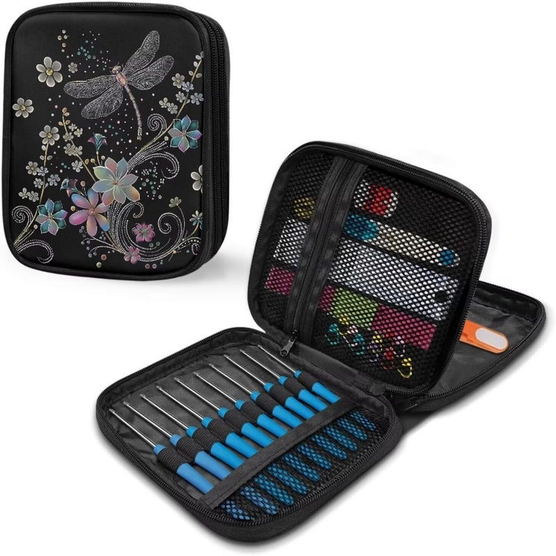 Kathyboom Dragonfly Organizer Case for Interchangeable Circular Knitting Needles, Crochet Hooks and Knitting Accessories, Keep All in Place and Easy to Carry - Image 5